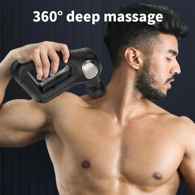Ударный массажер для мышц тела Fascial Gun KH-750 - изображение 7