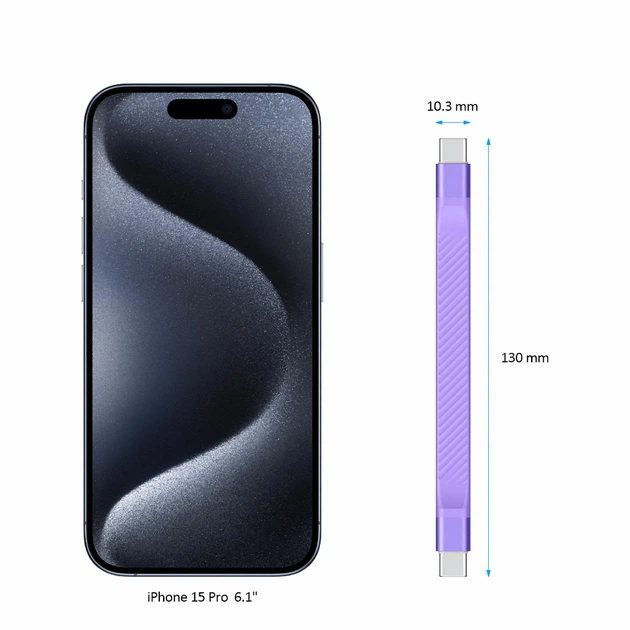Кабель USB Type-C MISSION 40 Gbit, 250 W, 8K гибкий с брелоком, сиреневый - Фото 7 Кабель USB Type-C MISSION 40 Gbit, 250 W, 8K гибкий с брелоком, сиреневый - изображение 7