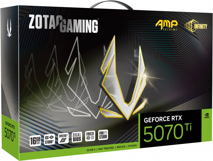 Відеокарта Zotac PCI-Ex GeForce RTX 5070 Ti GAMING AMP Extreme INFINITY 16GB GDDR7 (256bit) (2512/28000) (HDMI, 3 x DisplayPort) (ZT-B50710B-10P) - зображення 7
