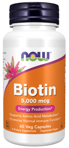Биотин NOW Foods BIOTIN 5MG (5000 мкг) 60 веган капс - Фото 1 Биотин NOW Foods BIOTIN 5MG (5000 мкг) 60 веган капс - изображение 1