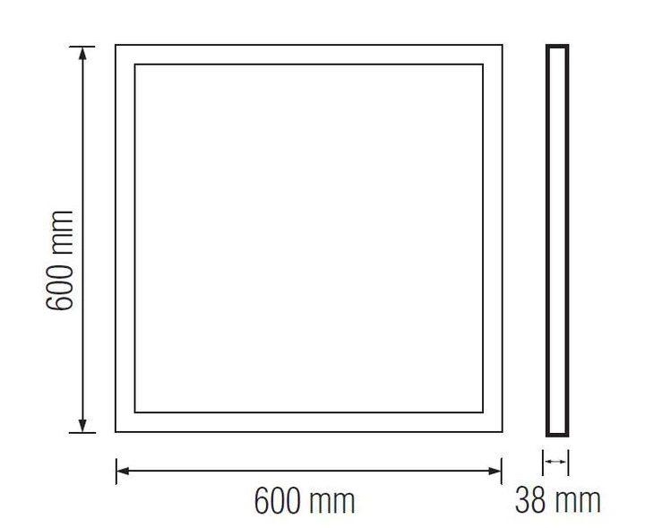 Світильник накладний 600*600 SMD LED "PULSAR-48" 48 W 6400K біілий - изображение 3