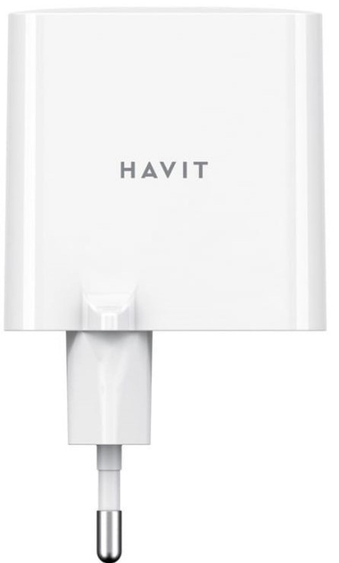Ładowarka sieciowa Havit UC45 GaN 45W USB-C+USB-C White (6939119081157) - obraz 2