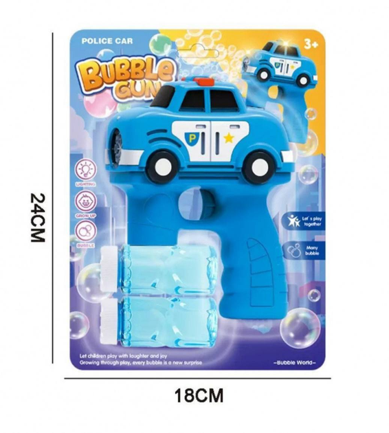 Пістолет з мильними бульбашками Bubble Fun XS303 Бульбашковий патруль - Фото 6 Пістолет з мильними бульбашками Bubble Fun XS303 Бульбашковий патруль - зображення 6