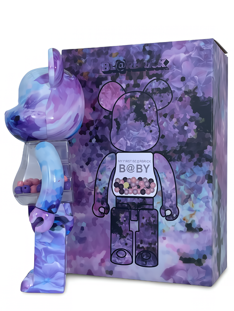 Статуетка Bearbrick x My First Baby x Macau 2023 400% 28 см Medicom Toy Мазки художника - зображення 3