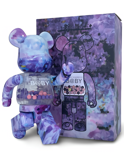 Статуетка Bearbrick x My First Baby x Macau 2023 400% 28 см Medicom Toy Мазки художника - зображення 5