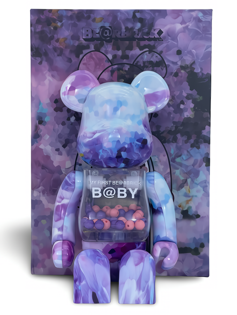 Статуетка Bearbrick x My First Baby x Macau 2023 400% 28 см Medicom Toy Мазки художника - зображення 8