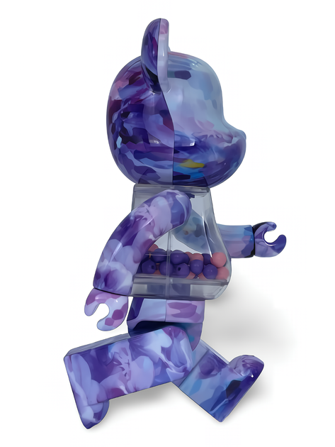 Статуетка Bearbrick x My First Baby x Macau 2023 400% 28 см Medicom Toy Мазки художника - зображення 12