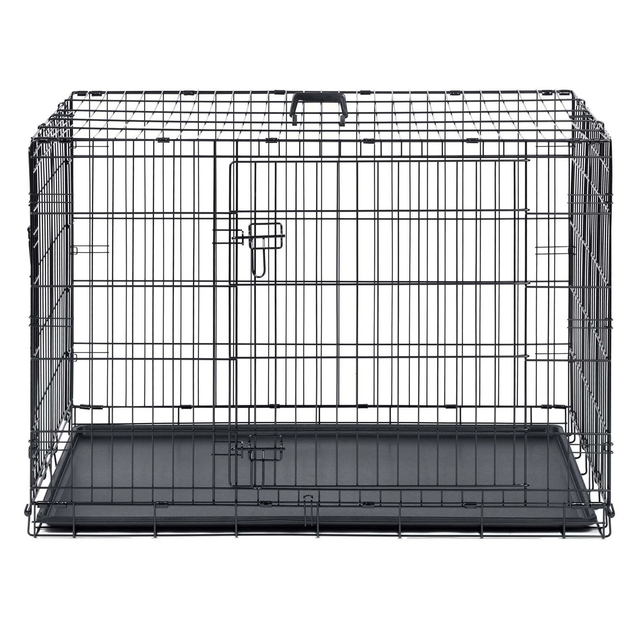 Klatka dla psa Pethaus rozmiar S 75.5 x 47.5 x 54 cm czarna PH-200 (5903890618773) - obraz 2