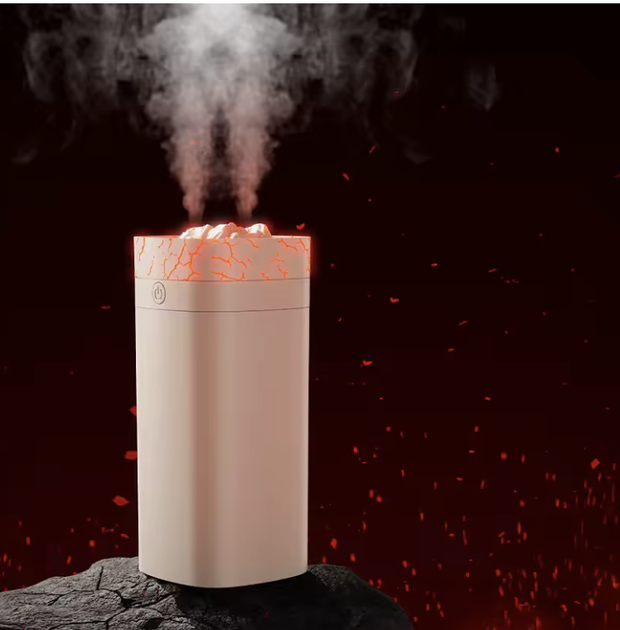 Увлажнитель воздуха с имитацией пламени, USB, аромалампа, компактный, белого цвета. - Фото 3 Увлажнитель воздуха с имитацией пламени, USB, аромалампа, компактный, белого цвета. - изображение 3