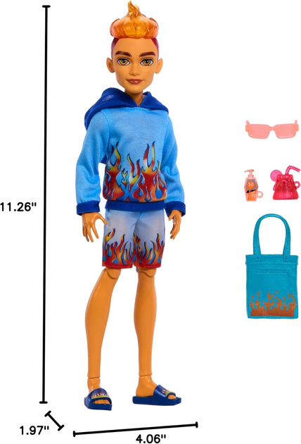 Лялька Mattel Monster High Scare-adise Island Хіт Бернс 33,7 см HRP69 (194735183548) - зображення 6