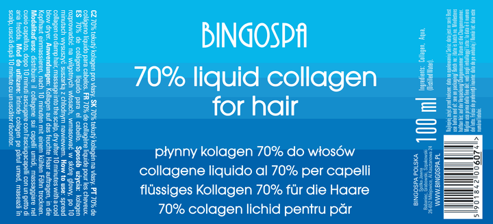 Spray do włosów BingoSpa płynny kolagen 70% 100 ml (5901842006074) - obraz 2