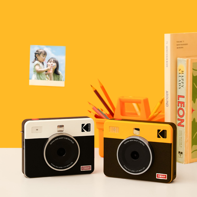 Камера моментального друку Kodak Mini Shot 3 Retro 4Pass 2-in-1 Digital Camera Yellow (KOCAMC300RY) - зображення 5