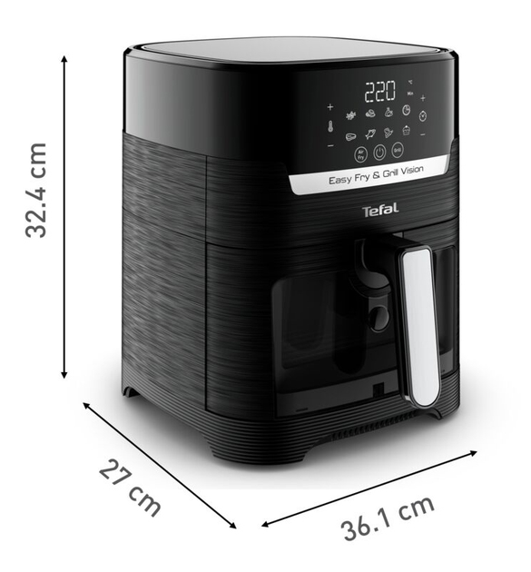Frytkownica beztłuszczowa Tefal Easy Fry&Grill Window EY506810 - obraz 3