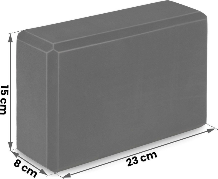 Kostka do jogi Neo Sport piankowa zestaw 2 sztuki ns 962 czarna (5903890620585) - obraz 4