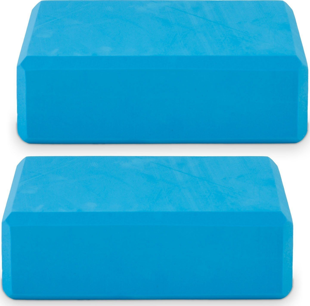 Kostka do jogi Neo Sport piankowa zestaw 2 sztuki ns 962 niebieska (5903890620592) - obraz 2