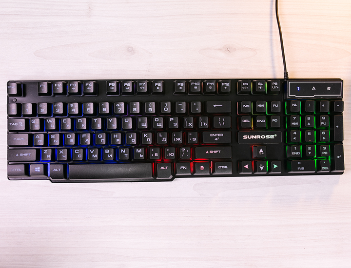 Клавіатура з підсвіткою VR PRO GAME RGB KEYBOARD DCS-1028 EN/UA - изображение 1