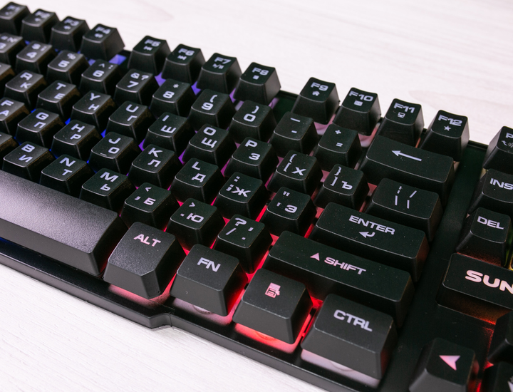 Клавіатура з підсвіткою VR PRO GAME RGB KEYBOARD DCS-1028 EN/UA - изображение 2