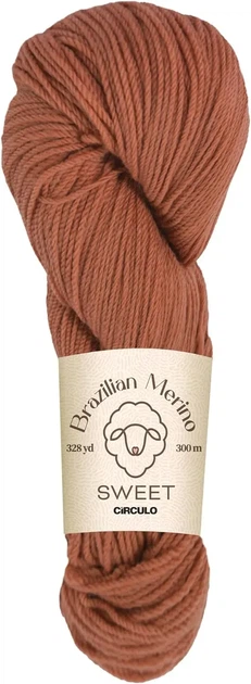 4095 BRAZILIAN MERINO SWEET пряжа(100% меринос .100г .300 м ), коричневий - Фото 1 4095 BRAZILIAN MERINO SWEET пряжа(100% меринос .100г .300 м ), коричневий - изображение 1