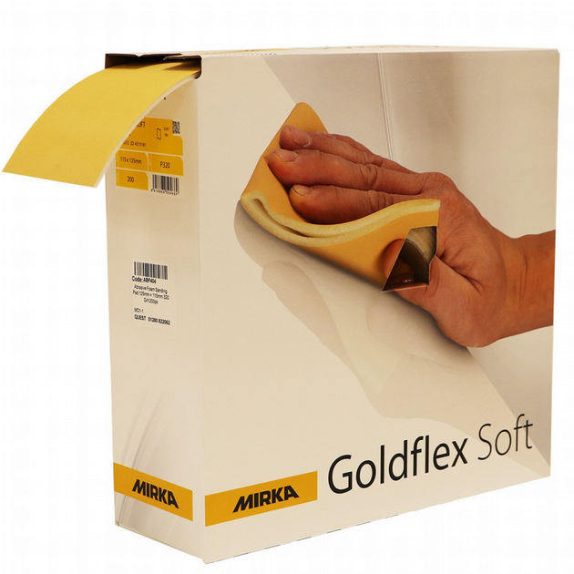 Шліфувальний папір Mirka Goldflex-Soft P1000 на поролоновій основі 115 x 125 мм 1 відривний лист (25м/рулон, 1м≈8листів) - зображення 1
