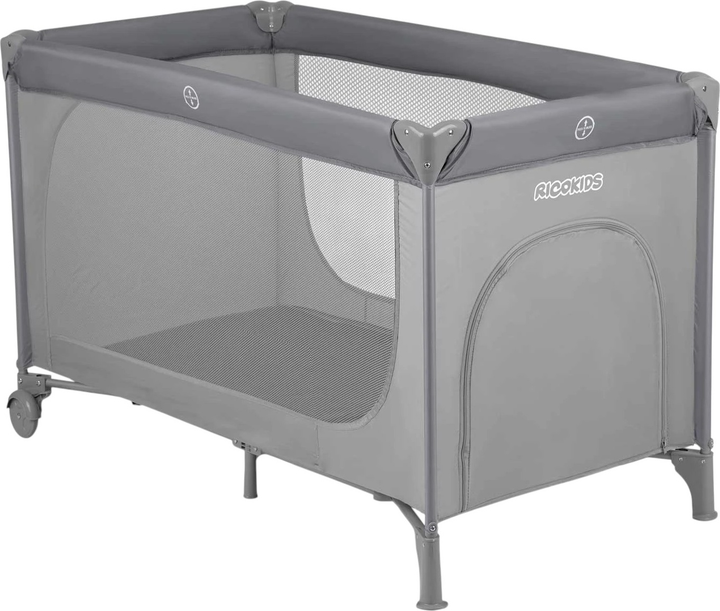 Дорожнє ліжечко RICOKIDS 125 x 65 x 78 см RK-240 Grey (724001) (5903890605162) - зображення 1
