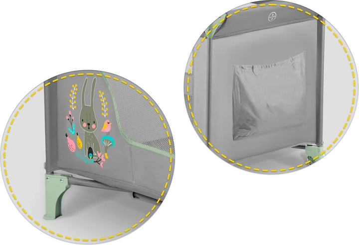 Дорожнє ліжечко RICOKIDS 125 x 65 x 78 см RK-240 Grey-Mint (724010) (5903890605179) - зображення 9