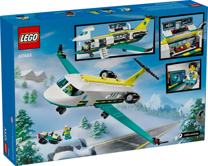 Zestaw klocków LEGO City Samolot pogotowia ratunkowego 403 elementy (60465) - obraz 1