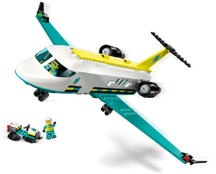 Zestaw klocków LEGO City Samolot pogotowia ratunkowego 403 elementy (60465) - obraz 5