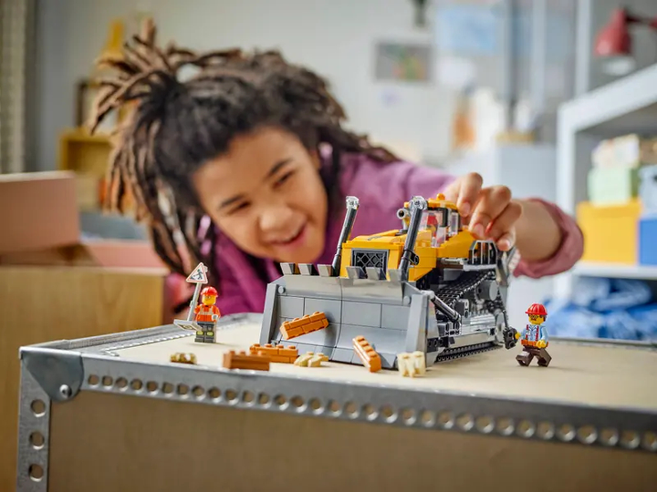 Zestaw klocków LEGO City Żółty buldożer 390 elementy (60466) - obraz 8