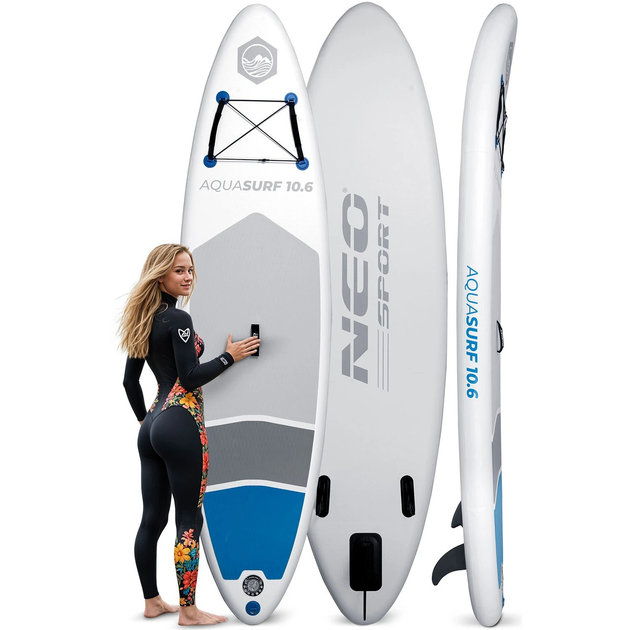 Надувна SUP дошка Neo Sport 320 x 84 x 15 см з веслом, насосом і сумкою для зберігання 170200 (5903890626891) - зображення 8