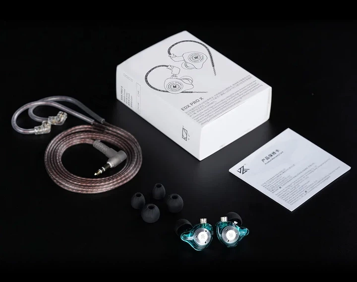 KZ EDX PRO X (Cyan, No Micro) – Динамічні Hi-Fi Навушники для Кришталевого Звуку - зображення 5