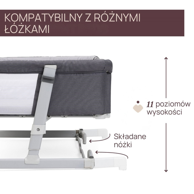 Дитяче ліжечко для близнят Chicco Next2Me Twins Magnet Gray (8058664173280) - зображення 10