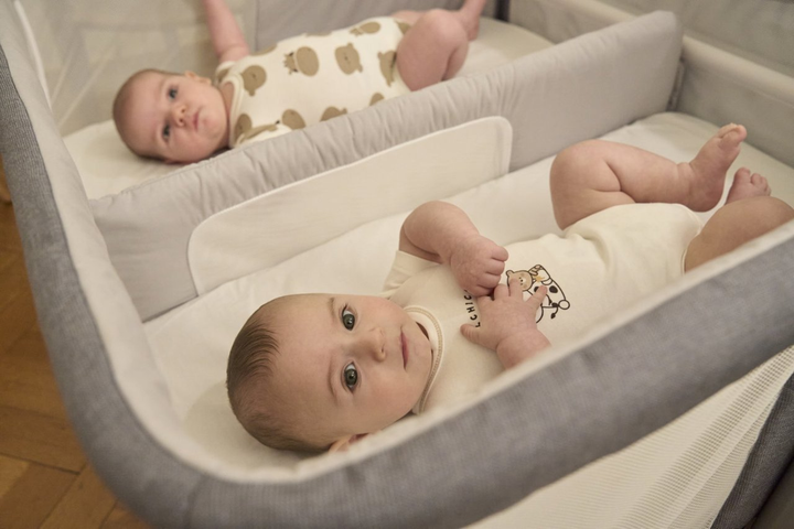 Дитяче ліжечко для близнят Chicco Next2Me Twins Magnet Gray (8058664173280) - зображення 12
