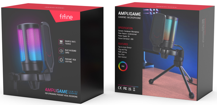 Mikrofon pojemnościowy Fifine A6V AmpliGame (4820216971484) - obraz 5