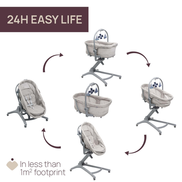 Дитяче ліжечко багатофункціональне Chicco Baby Hug Pro 5 в 1 Бежеве (8058664173273) - зображення 10