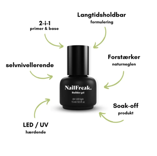 Гель-лак для нігтів NailFreak Clear The Builder 15 мл (5712568003021) - зображення 2