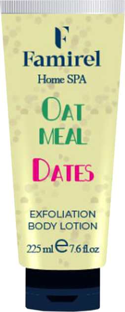 Отшелушивающий лосьон для тела Famirel Home Spa Exfoliant Body Lotion Oatmeal & Dates Овсянка и финики 225 мл (7290114086042) 