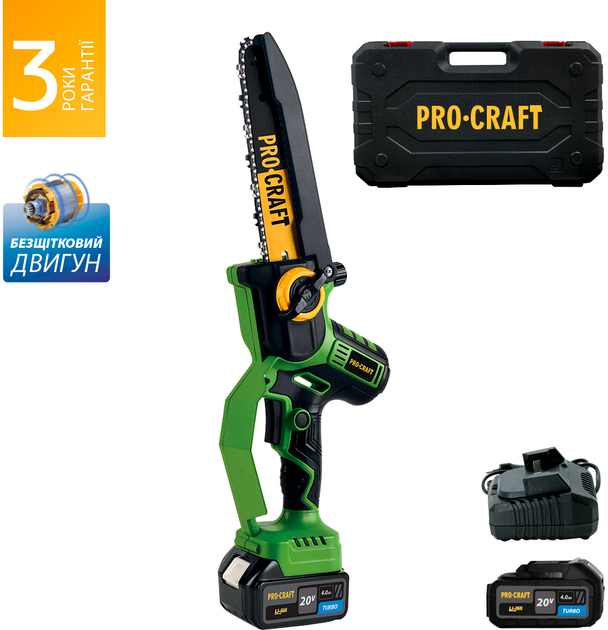Аккумуляторная цепная пила Procraft PKA32Li (1 акб и зу) (030037) - изображение 1