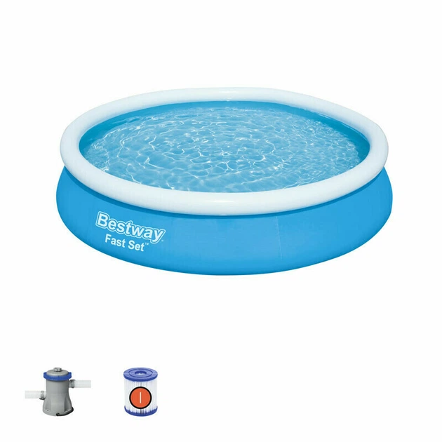 Каркасний басейн Bestway Fast Set 366 x 76 см 5377 л Blue 57274 (6942138951363) - зображення 2