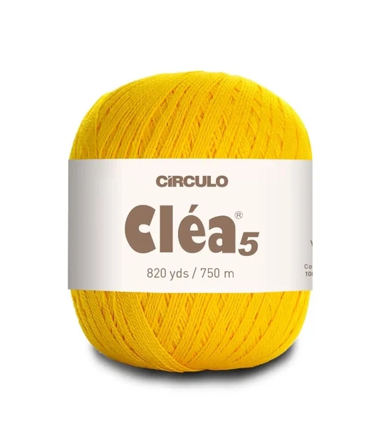 1289 CLEA 5 пряжа(100% мерсиризована бавовна, 151гр. 750м. ), жовтий - Фото 1 1289 CLEA 5 пряжа(100% мерсиризована бавовна, 151гр. 750м. ), жовтий - изображение 1