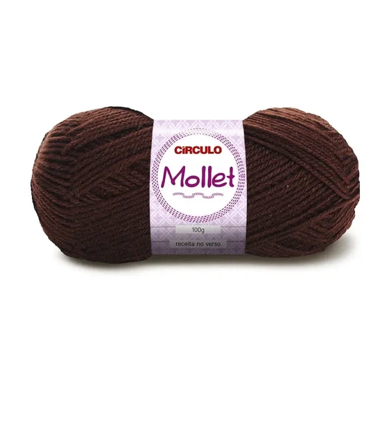 608 MOLLET пряжа пряжа (100% акрил, 100гр, 200м), коричневий - Фото 1 608 MOLLET пряжа пряжа (100% акрил, 100гр, 200м), коричневий - изображение 1