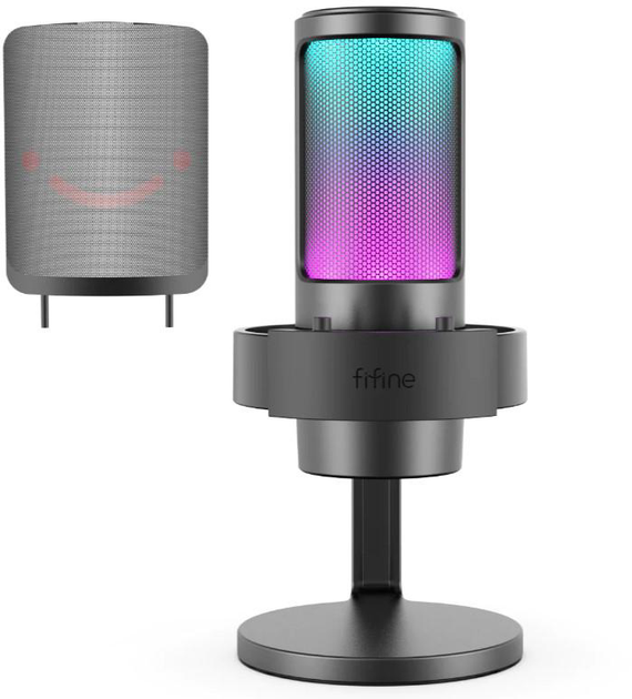 Mikrofon pojemnościowyFifine A8 RGB Black (4820216972078) - obraz 3