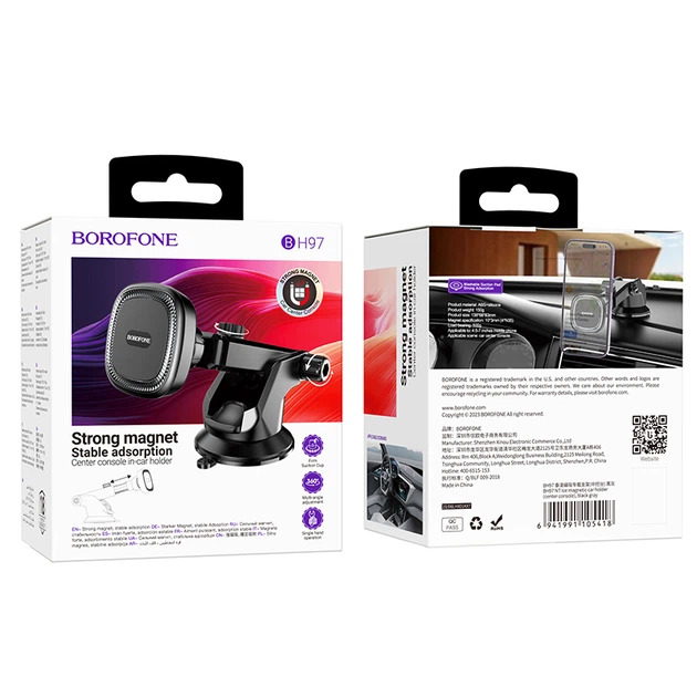 Автотримач Borofone BH97 NT Magnetic Чорний - зображення 7