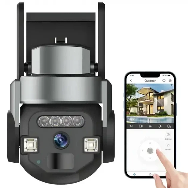 IP камера видеонаблюдения RIAS Q821 (CareCamPro APP) Wi-Fi 2 объектива 2MP+2MP уличная с удаленным доступом - изображение 4