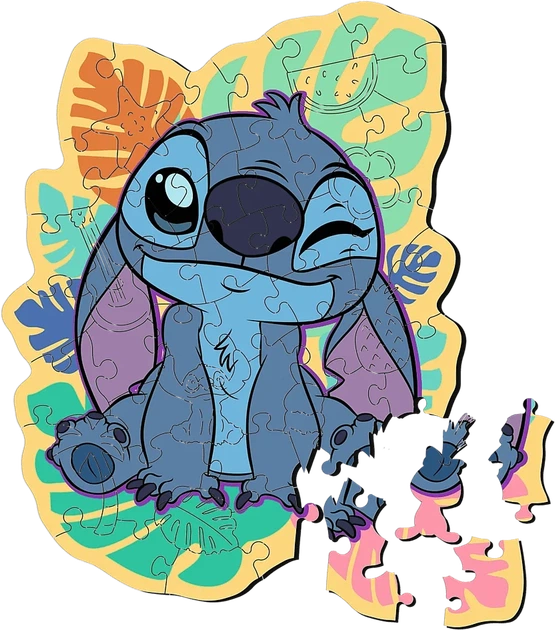 Пазл Trefl Wooden Lilo & Stitch Щасливий Стіч 50 елементів 20281 (5900511202816) - зображення 3