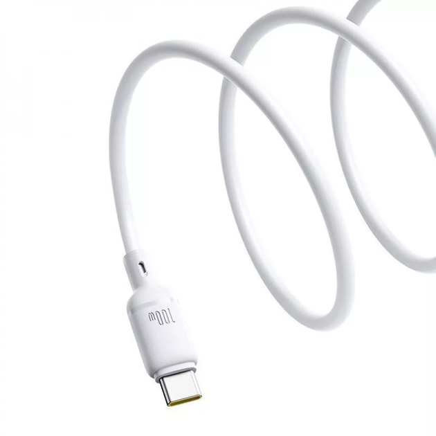 Кабель Baseus Silky Series Fast Charging Type-C 100W 1m білий P10377703213-00 - зображення 2