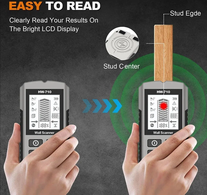 Многофункциональный детектор скрытых объектов 6 в 1 HUXUAN HW-710