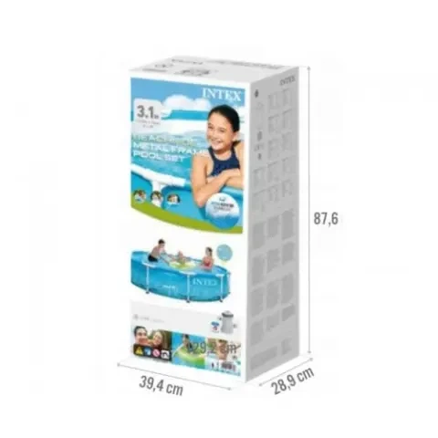Каркасный бассейн с фильтром в комплекте Intex 28208 "Морской принт" 305 x 76 см - изображение 4