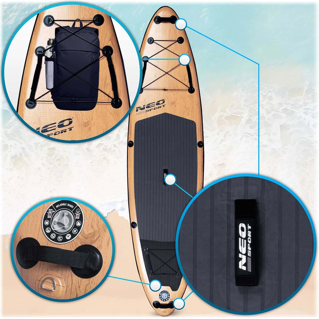 Надувна SUP дошка Neo Sport 320 x 84 x 15 см з веслом, насосом і сумкою для зберігання 170202 (5903890626914) - зображення 4