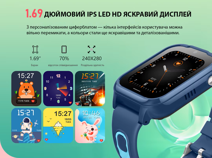 Детские смарт часы Wonlex KT28 Black + брелок на шею для мальчика с GPS, прослушивание, мощная батарея 710 мАч - Фото 13 Детские смарт часы Wonlex KT28 Black + брелок на шею для мальчика с GPS, прослушивание, мощная батарея 710 мАч - изображение 13