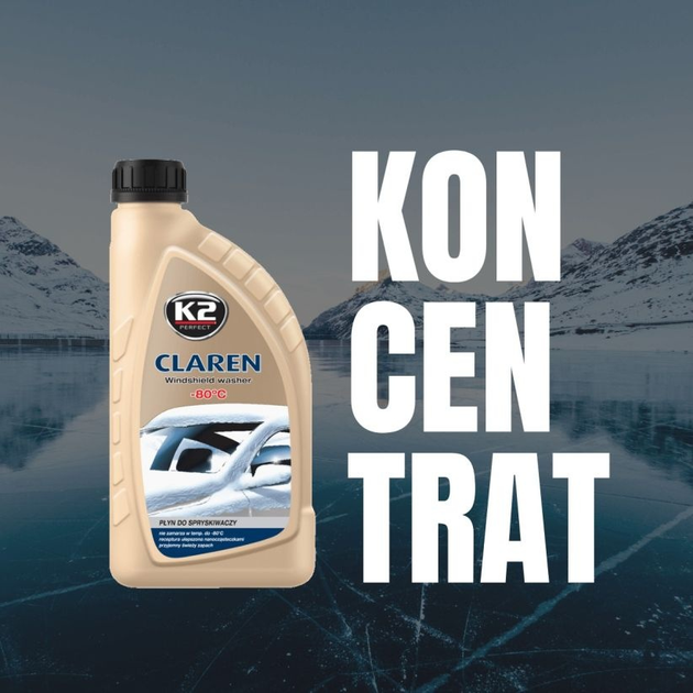 Зимовий омивач скла K2 Claren Windshield washer -80°C 1 л (5906534000415) - зображення 2